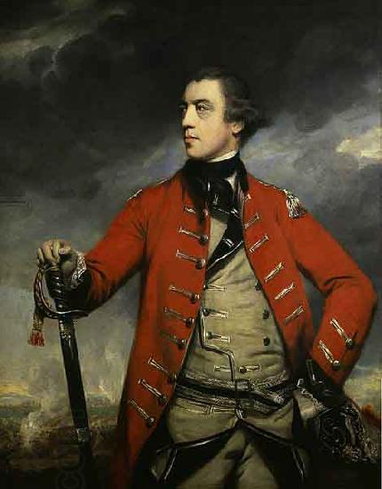 Sir Joshua Reynolds Oil on canvas portrait of British General John Burgoyne. China oil painting art